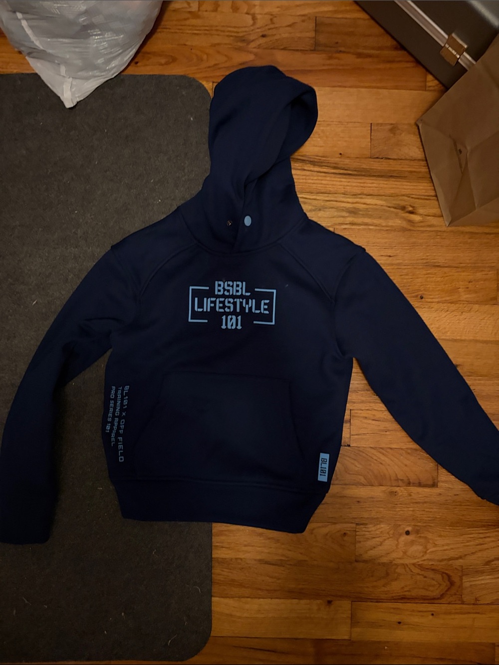 BSBL Lifestyle 101 Kids Navy Hoodie Sweatshirt